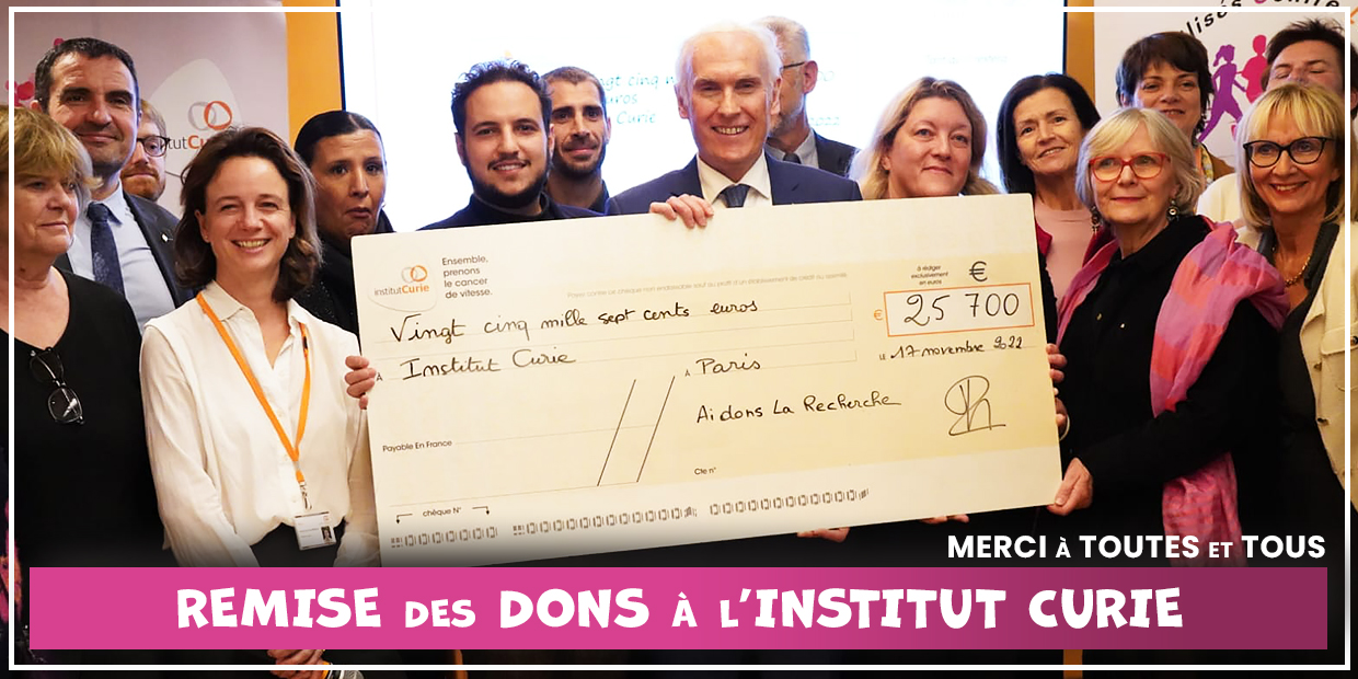 Remise des dons à l'Institut Curie - 5950€ grâce aux Foulées Châtillonnaises