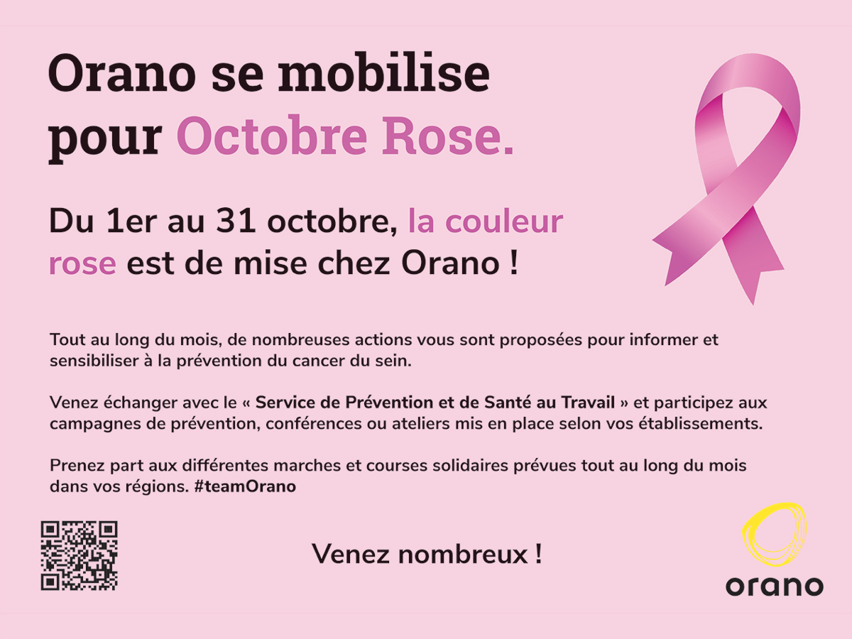 Orano se mobilise pour Octobre Rose.